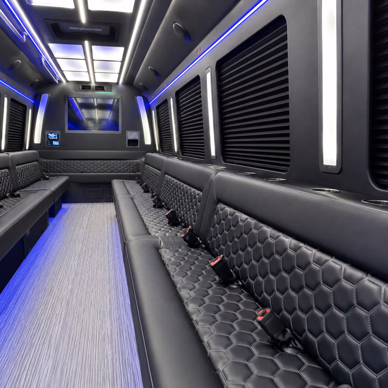brooklyn park party bus rental interior